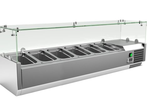 Вітрина для топінгу REEDNEE VRX1400/330FG ( 6х GN1/4)