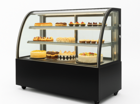 ВІТРИНА ХОЛОДИЛЬНА HURAKAN HKN-LPD150 BLACK (0.9 м, кругла)+ безкоштовна доставка