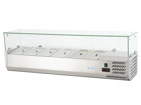 Вітрина холодильна для топінгу GF-VRX1500/380-H6C +безкоштовна доставка