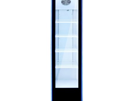 GoodFood Шафа холодильна для напоїв BC380NBW2LEDBLUE чорна-біла