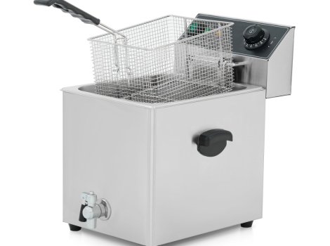 GoodFood Фритюрниця електрична EF8T BLACK із краном +безкоштовна доставка