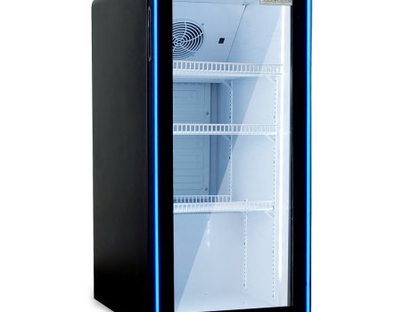 GoodFood Шафа холодильна для напоїв BC170NBW2LEDBLUE чорна-біла