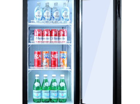 GoodFood Шафа холодильна для напоїв BC170NBW2LEDBLUE чорна-біла