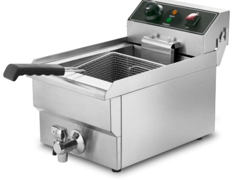 ФРИТЮРНИЦЯ HURAKAN HKN-FT10N ОДИНАРНА З КРАНОМ 10 Л +безкоштовна доставка