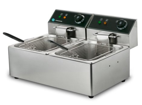 ФРИТЮРНИЦЯ HURAKAN HKN-FT66N ПОДВІЙНА 6+6 Л +безкоштовна доставка