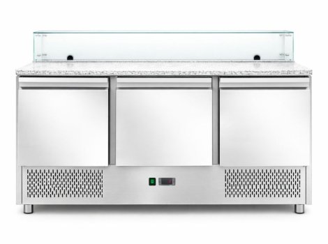 САЛАДЕТА HURAKAN HKN-PZLGV3S 3-Х ДВЕРНА З ГРАНІТНОЮ ПОВЕРХНЕЮ І СКЛОМ +безкоштовна доставка