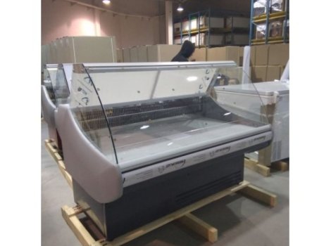 Вітрина холодильна з гнутим склом SGL130  (-2...+8°C) 1300x1120x1250