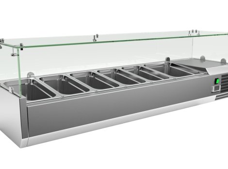 Вітрина холодильна REEDNEE VRX1500/380FG ( GN1/2х1+GN1/3х5 )