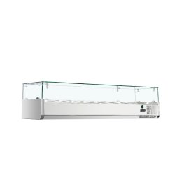 ХОЛОДИЛЬНА ВІТРИНА-НАДСТАВКА HURAKAN HKN-VRX1500/330S ЗІ СКЛОМ +безкоштовна доставка