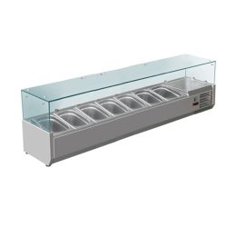 ХОЛОДИЛЬНА ВІТРИНА-НАДСТАВКА HURAKAN HKN-VRX1800/330S ЗІ СКЛОМ +безкоштовна доставка