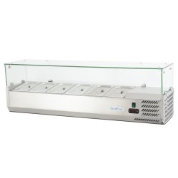 Вітрина холодильна для топінгу GF-VRX1400/380-H6C +безкоштовна доставка
