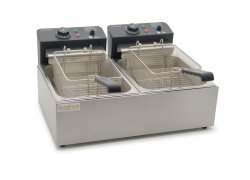 Фритюрниця подвійна електрична професійна EF66 BLACK +безкоштовна доставка