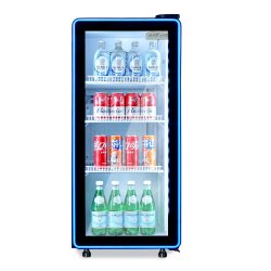 GoodFood Шафа холодильна для напоїв BC170NBW2LEDBLUE чорна-біла