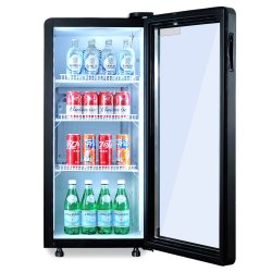 GoodFood Шафа холодильна для напоїв BC170NBW2LEDBLUE чорна-біла